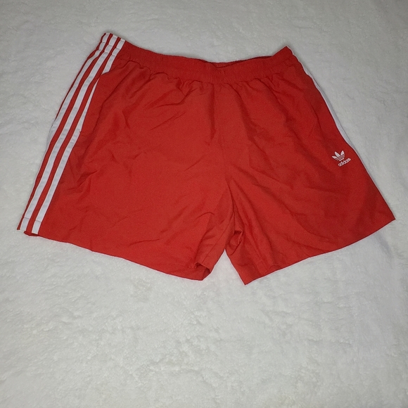 adidas - Men's Swimming Trunk - XL - Red with White Strip and Logo - Picture 1 of 4
